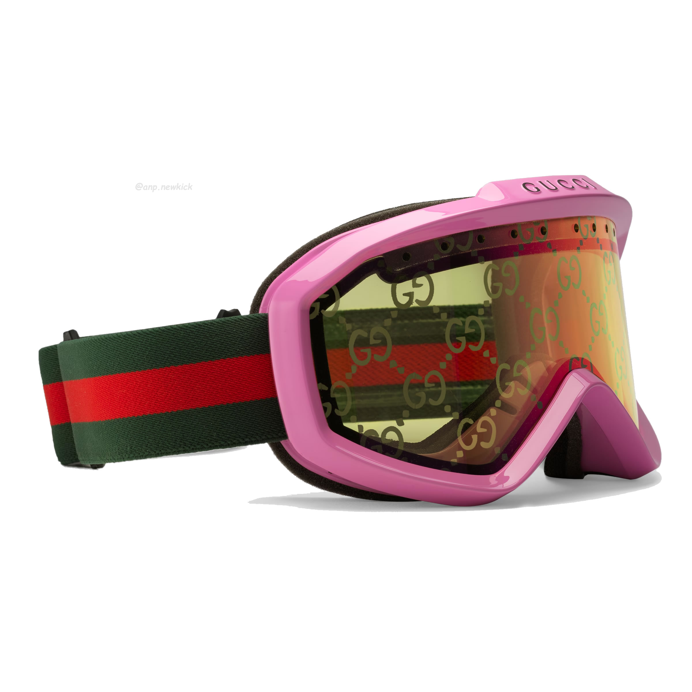 Gucci Ski Goggle Black Pink Olive Green White (8) - newkick.app